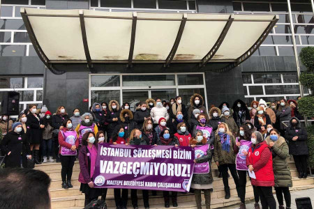 Maltepe Belediyesi kadın işçileri: İstanbul Sözleşmesi’nden vazgeçmiyoruz