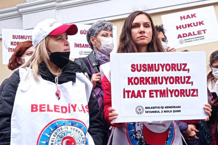 Bakırköy Belediyesi işçilerinden imza kampanyası