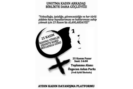 Aydınlı kadınlar 25 Kasım’da Özgecan Aslan Parkı’nda