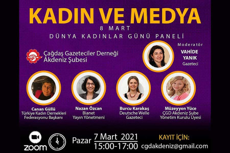 ÇGD Akdeniz’den ‘Kadın ve medya’ paneli