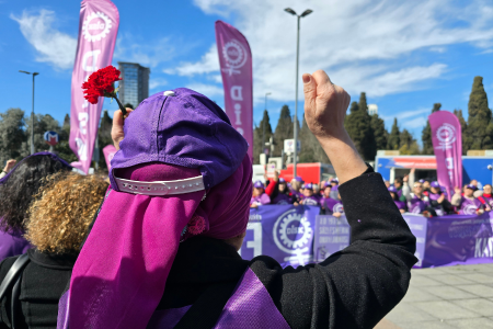 DİSK'ten 8 Mart eylemi Esnek çalışma değil güvenceli iş, genelge değil ILO 190 sayılı sözleşme