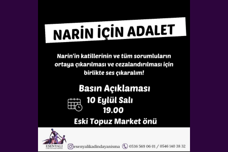 Esenyalı Kadın Dayanışma Derneği: 'Suçluların cezalandırılması için ses çıkaralım'