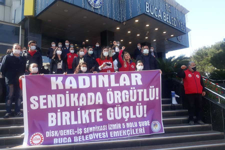 Buca Belediyesinde çalışan kadın işçiler: Eşitsizliğe, adaletsizliğe ve şiddete karşı; yaşasın 8 Mart!