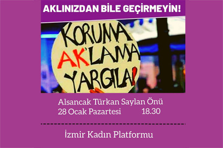 İzmir Kadın Platformu af düzenlemesine karşı eylemde