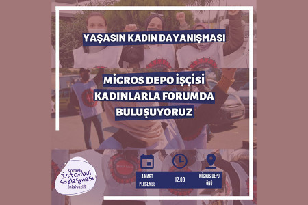 Kocaeli İstanbul Sözleşmesi İnisiyatifi Migros Depo işçisi kadınlarla buluşuyor