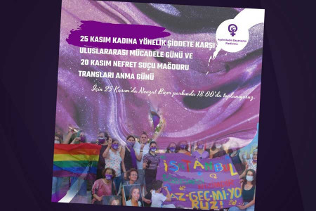 Aydın Kadın Dayanışma Platformu 25 Kasım eylemi