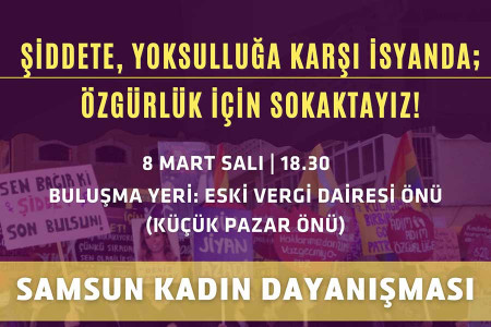 Samsun Kadın Dayanışması 8 Mart'a çağırıyor