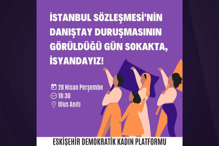 Eskişehir’de kadınlar ‘İstanbul Sözleşmesi’nden vazgeçmiyoruz’ demek için sokakta