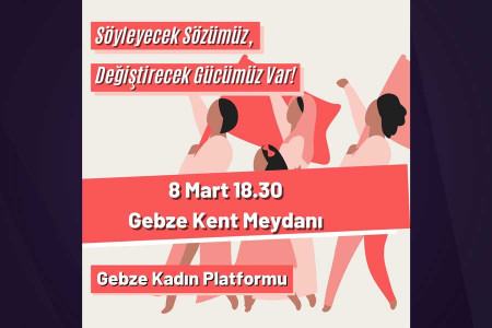 Gebze Kadın Platformu 8 Mart Eylemi
