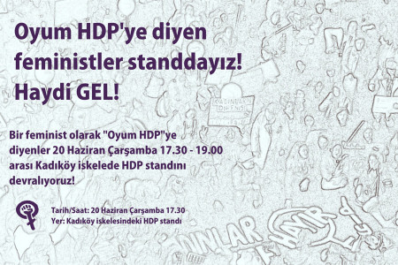 Feministler HDP standını devralıyor