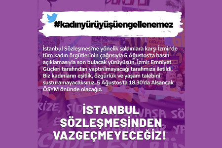 İzmir'deki İstanbul Sözleşmesi eylemine Emniyet'ten engelleme girişimi