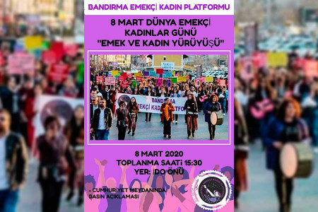 Bandırma’da 8 Mart yürüyüşü