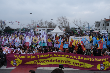 8 Mart 2024 | İstanbul'da kadınlar yoksulluğa, şiddete, sömüye karşı buluştu