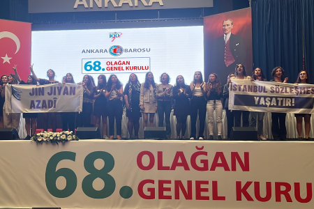 ÖÇAV'lı kadınlar Ankara Barosu'nda gerçekleşen saldırıya dair açıklama yaptı