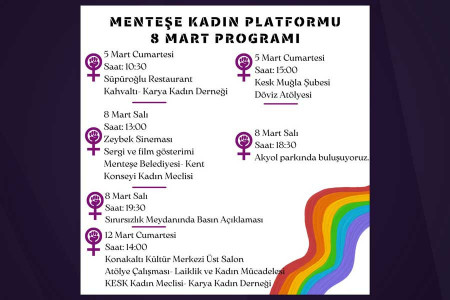 Menteşe Kadın Platformu 8 Mart Programı