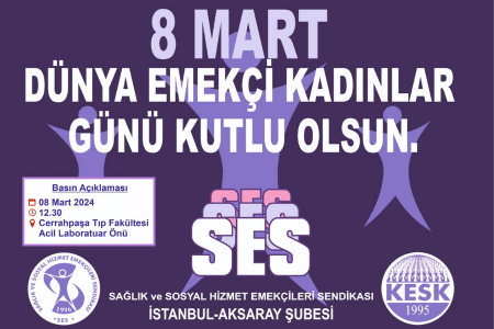 SES İstanbul Aksaray Şubesi Cerrahpaşada 8 Mart'ı kutluyor!