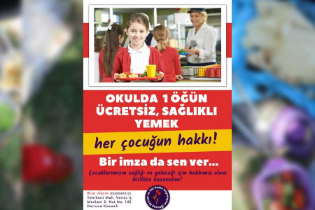 Kocaeli Ekmek ve Gül Kadın Dayanışma Derneğinden kampanya: Okullarda bir öğün ücretsiz yemek