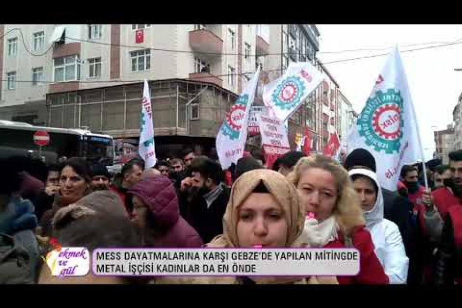 Metal işçisi kadınlar da MESS dayatmalarına karşı mitingde