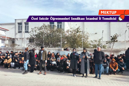 Özel sektör öğretmenlerinden Özak işçilerine: 'Emeğimiz için mücadeleye devam'