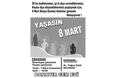Panayır Cemevi 8 Mart etkinliği