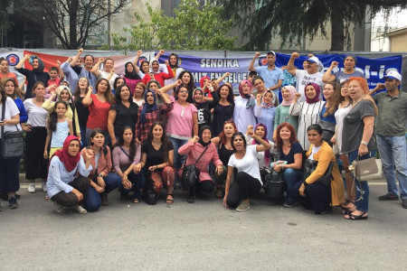 Flormar direnişinin 77. günü: Ankara Kadın Platformu direniş alanında