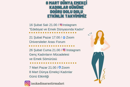 İstanbul Aydın Üniversitesi Kadın Araştırmaları Kulübünden 8 Mart etkinlikleri