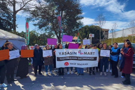 TKIS Blinds işçileri 8 Mart’ı direniş çadırında karşıladı: 'Sendikal hakkımız engellenemez'