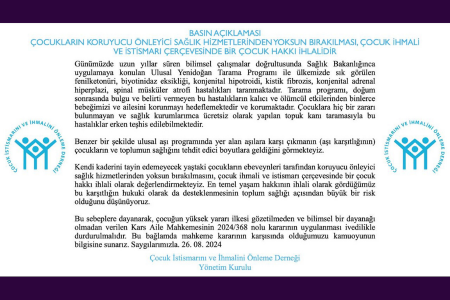 'Çocuğun koruyucu sağlık hizmetinden mahrum bırakılması hak ihlalidir'