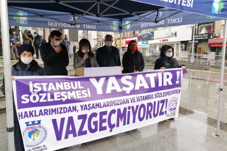 İzmit Belediyesi çalışanları ‘İstanbul Sözleşmesi yaşatır’ dedi