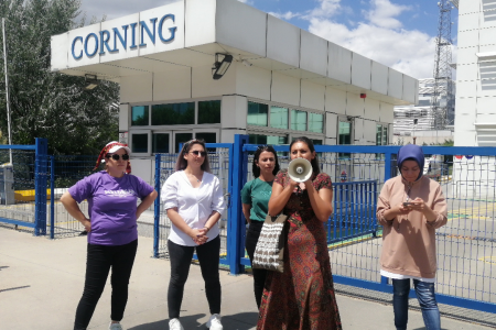 Esenyalı Kadın Dayanışma Derneği'nden Corning işçilerine dayanışma ziyareti
