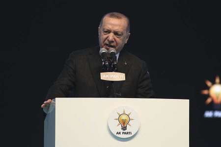 Erdoğan, konuşma metninde yer alan İstanbul Sözleşmesi bölümünü okumadı
